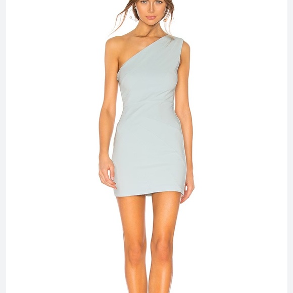 Michael Costello x REVOLVE Ava Dress in Ice Blue size XS one shoulder - Picture 1 of 9